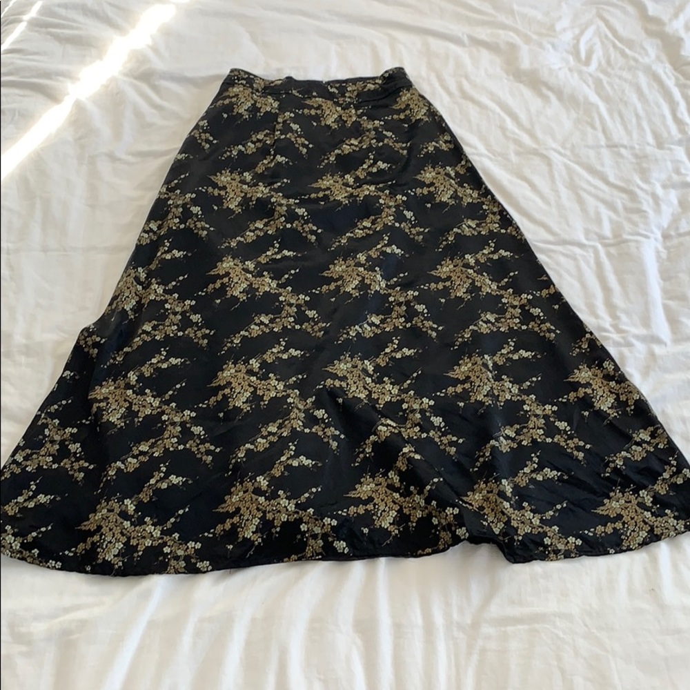 floral a-line maxi skirt